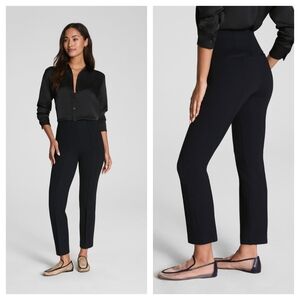 SPANX Black Ankle Cropped Ponte Pants
